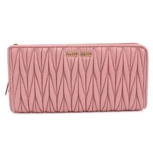 Miu Miu MIU Outlet Long Wallet with L-Shaped Zipper, 5ML010 N88 F0028, Matela...